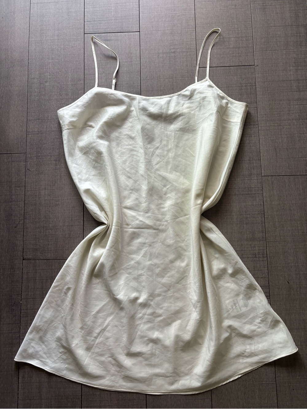 🍄3 for $30🍄- Vintage DKNY Satin Mini Slip Dress in Light Yellow